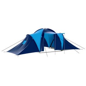 vidaXL Camping Tent Fabric 9 Persons Dark Blue and Blue